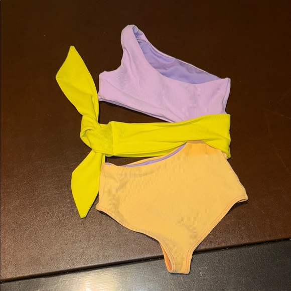 Beach Riot Colorblock One-Shoulder Bikini - Picture 2 of 4